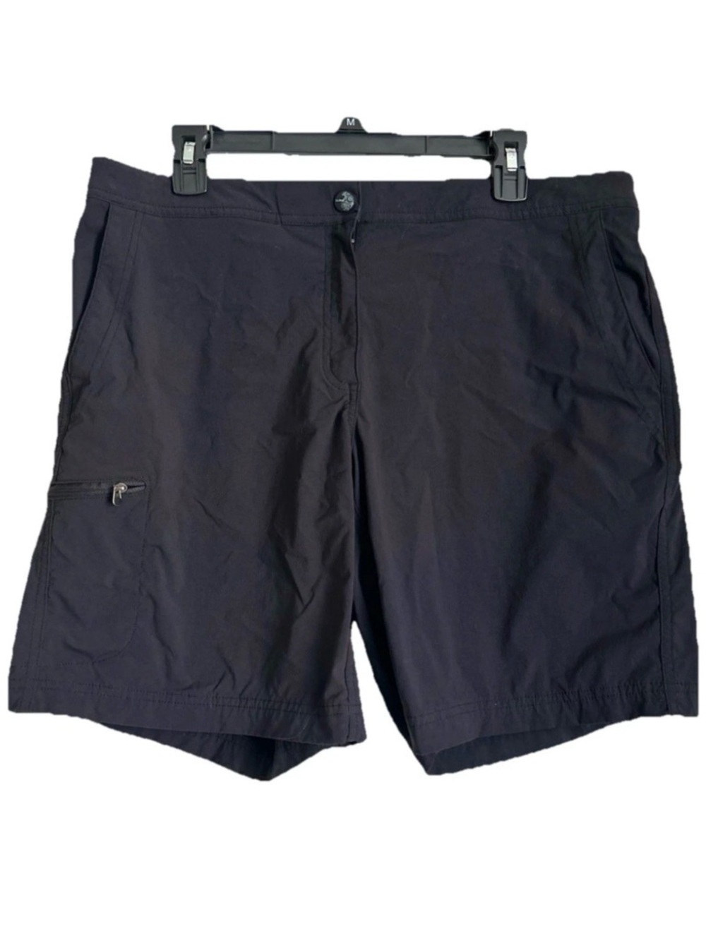 LL Bean Black Hiking Shorts Size 16 Lightweight Outdoor Utility